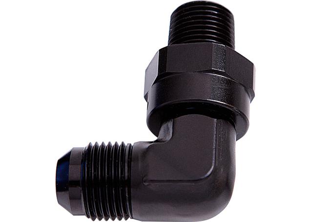 Aeroflow AF922-08-08BLK 90Deg 1/2" Npt To -8AN Black Male