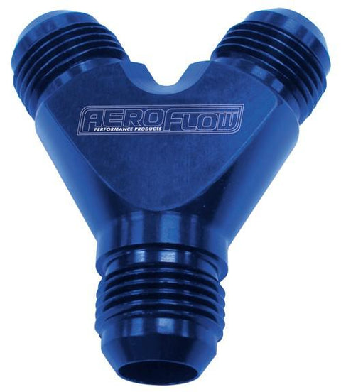 Aeroflow AF930-08-08 Y Block -8AN Blue 3x -8AN Male