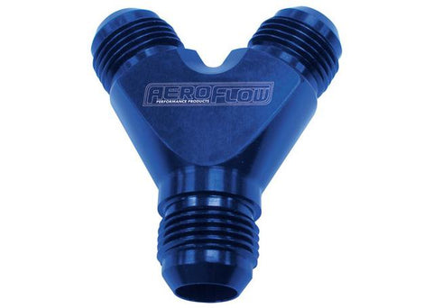 Aeroflow AF930-08-06 Y Block -8AN In -6AN Out Blue 1x