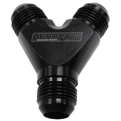 Aeroflow AF930-06-06BLK Y Block -6AN Black 3x -6AN Male