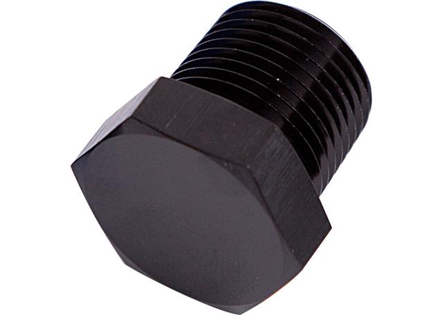 Aeroflow AF933-08BLK Npt Hex Head Plug 1/2" Npt Black