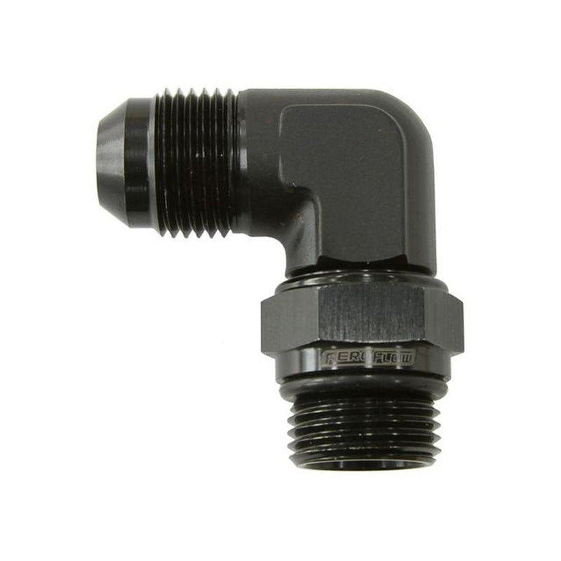 Aeroflow AF949-06-08BLK Male -8ORB 90 To -6AN Male Black
