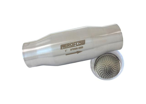Aeroflow Metallic Catalytic Converter 3"O.D 50 Cell