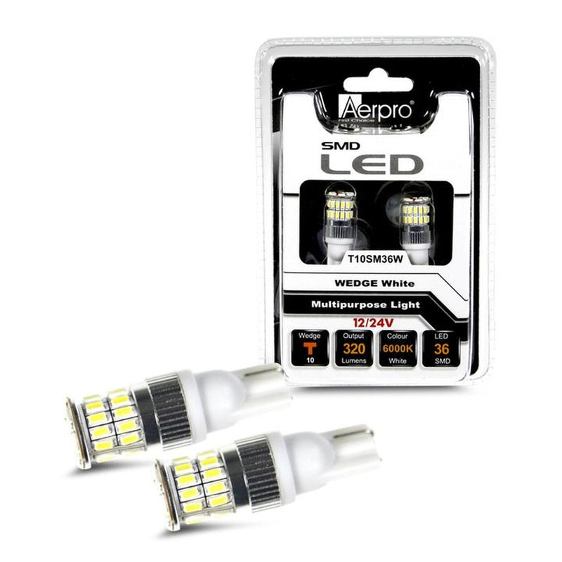 Aerpro Wedge SMD LED 36 X White T10SM36W