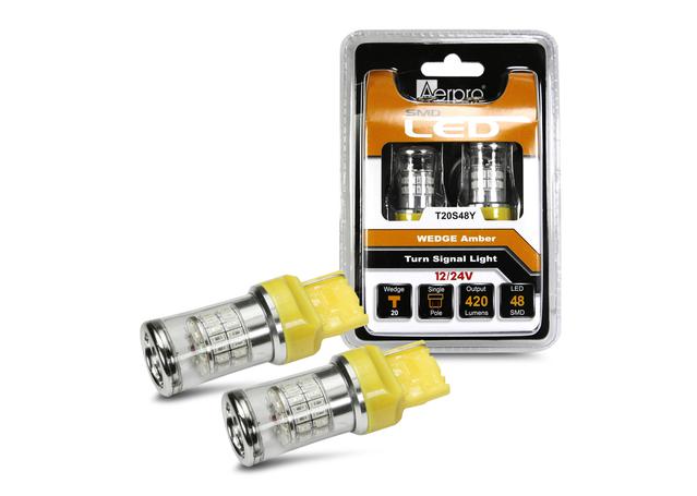 Aerpro LED T20S 48X SMD Wedge Amber T20S48Y