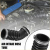 Black corrugated air cleaner intake hose tube with silver metal clamps for toyota pickup l4 2.4l 1984-1988