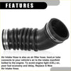 Black rubber air cleaner intake hose tube with silver metal clamps for toyota pickup l4 2.4l 1984-1988