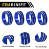 Blue aluminum alloy air conditioner heater 4wd switch knob cover ring with polished finish and textured grip for toyota tacoma