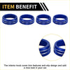 Set of four vibrant blue metallic air conditioner heater knob cover rings with textured anti-slip surfaces for toyota tacoma