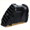 Black plastic air vent trim center lh for toyota hilux 2004-2015 with textured ridged sides and foam-lined edges