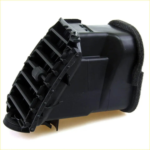 Black plastic air vent trim center lh for toyota hilux 2004-2015 with textured ridged sides and foam-lined edges