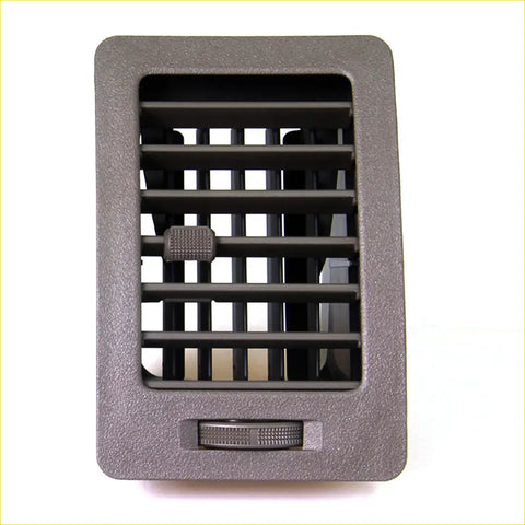 Gray plastic air vent trim for toyota hilux 2004-2016 with horizontal slats and a textured control knob