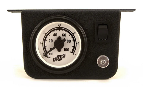 Air Lift 26156 Single Needle Gauge W/ 2in Lighted Panel -