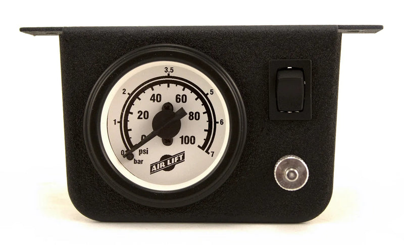 Air Lift 26156 Single Needle Gauge W/ 2in Lighted Panel -