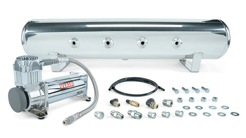 Air Lift 27803 4 Gal. 7-Port Tank w/ Viair 444c Chrome