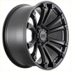 Black matte finished alpha maverick 014r2 wheel with rugged multi-spoke design in matt black 20 +10 6114 size
