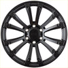 Black matte finish alpha maverick alloy wheel with bold multi-spoke design and alpha center cap in 20 plus30 6114