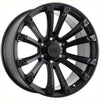 Black matte finish alpha maverick alloy wheel with bold multi-spoke design and alpha gt road branding center cap