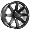 Black matte finished aluma offroad alloy wheel alpha nomad multi spoke design for offroad use