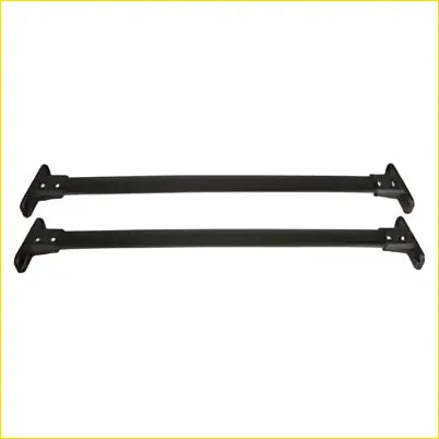 Black aluminium crossbar rail roof rack with sturdy angular ends for nissan pathfinder 2005-2012