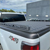 Black diamond plate aluminium hard lid truck bed cover with textured rugged surface for ford ranger px double cab