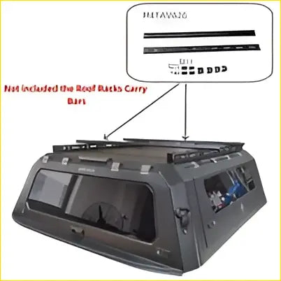 Dark gray aluminum roof rack system with integrated bars and mounting hardware for byd shark 6 2024-on canopy