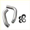 Shiny chrome exhaust manifold pipes with black rubber gaskets for aluminum intercooler piping nissan gu y61 3.0l crd