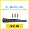 Black plastic bee sting stubby antenna with three metallic mounting screws for nissan navara d40 d23