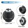 Black rubber car gear shift knob with chrome metal top shown from back for antenna nut top cap toyota tacoma 1995 2004