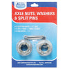 Ark Axle Nuts, Split Pins & Washers Set of 2 ANPW34B