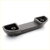 Dark gray metal armrest bracket with two rectangular recessed ends and holes for mazda bravo b2000 b2200 b2600 car door handle