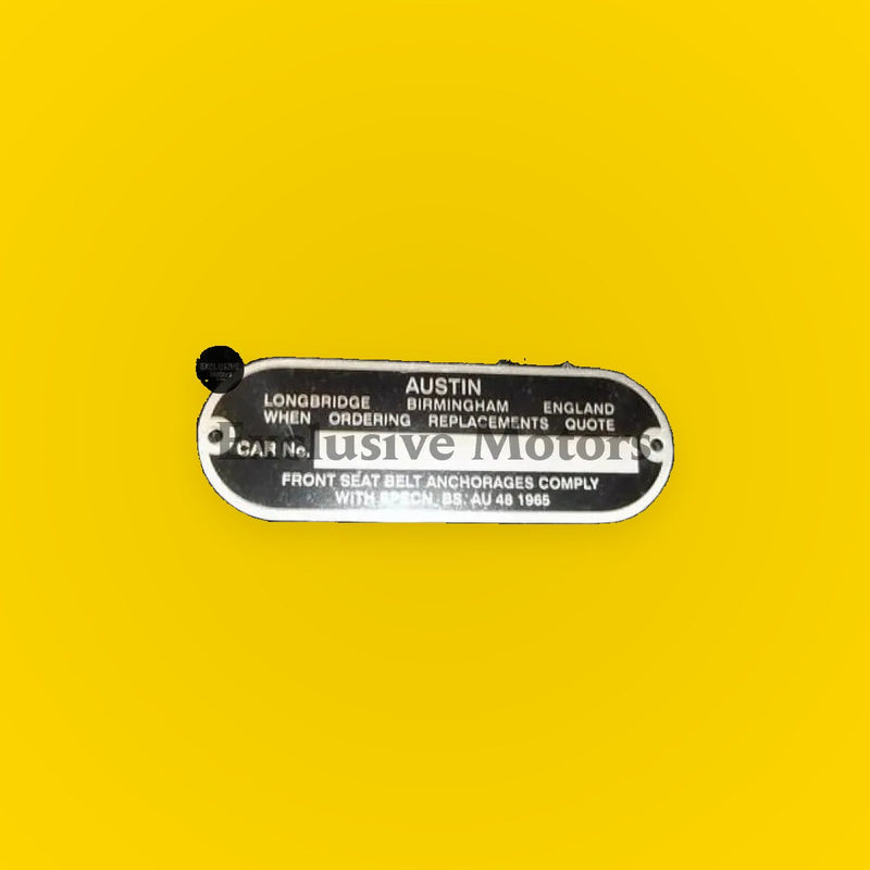 Austin Chassis Plate Mini MK1/2