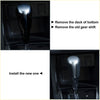 Shiny silver gear shift knob with sleek modern design for toyota 4runner black faux leather auto gear stick