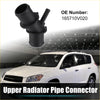 Black plastic y-shaped upper radiator pipe connector with threaded ends for toyota rav4 2009-2012