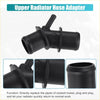 Black plastic upper radiator hose adapter with 90-degree angle for direct coolant hose replacement on toyota rav4 2009-2012