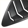 Black plastic auto rear side window louvers cover for toyota 86 2013-2021 with sleek angular design and white accents