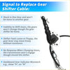 Auto trans gear shift cable for toyota sequoia tundra with black silver metal fittings and flexible rubber boot
