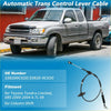 Black automatic transmission gear shift cable with metallic connectors and coil for toyota tundra limited 2000-2004