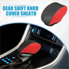 Automatic gear shift knob cover sheath for toyota rav4 2019-2023 in black and red stitched leather