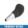 Black leather-gloved automatic gear shift knob cover with polished chrome tip for toyota 4wd ute offroad use