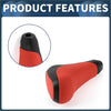 Automatic gear shift knob for toyota 4runner 2012-2021 with red and black perforated faux leather and textured grip
