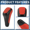 Automatic gear shift knob for toyota 4runner 2012-2021 in red and black perforated faux leather
