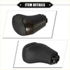 Automatic gear shift knob for toyota highlander 2014-2019 black perforated leather with glossy black plastic base