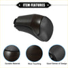 Automatic gear shift knob for toyota highlander 2014-2019 with black leather and wood-grain ergonomic design