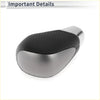 Automatic gear shifter knob for toyota alphard 200 series with black perforated leather and silver metallic finish