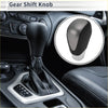 Black leather automatic gear shifter knob with matte finish and perforated grip for toyota alphard 200 series 2011-2014