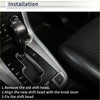 Automatic gear shifter knob with carbon fiber texture for toyota mark x reiz x120 2004-2009 shown from back side