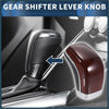 Black leather-wrapped automatic gear shifter knob with polished chrome accent for Toyota Mark X Reiz X120 2004-2009