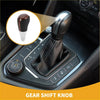 Automatic gear shifter knob for toyota prius c 2012-2017 black leather with silver base and brown wood grain accent