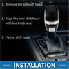 Black and silver automatic gear shifter knob with textured grip for Toyota Tacoma TRD PRO 2016-2023